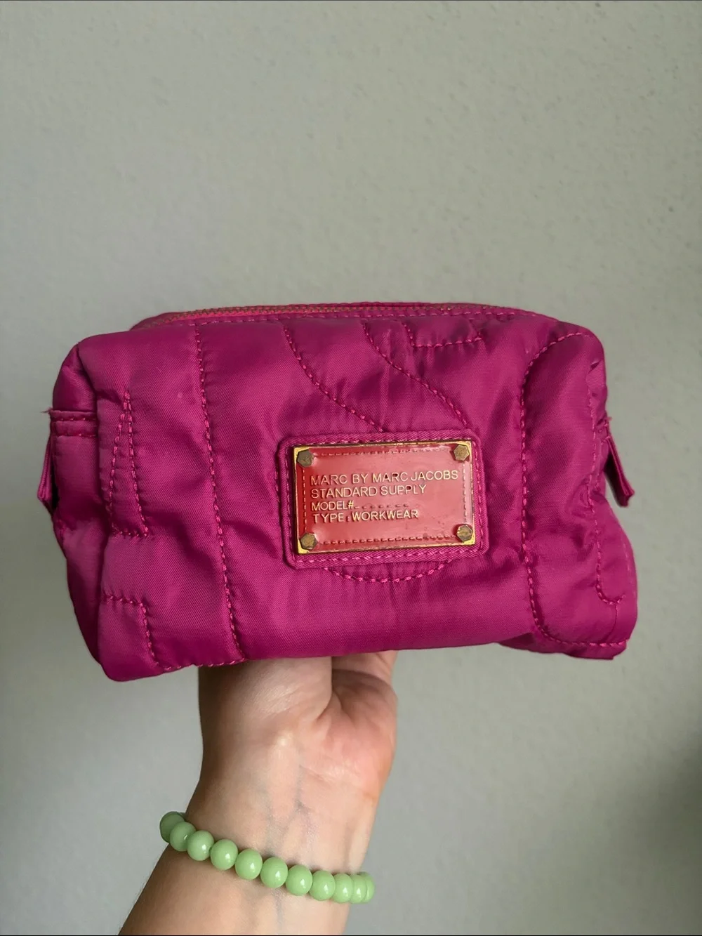 Marc by Marc Jacobs Hot Pink Quilted Cosmetic Case